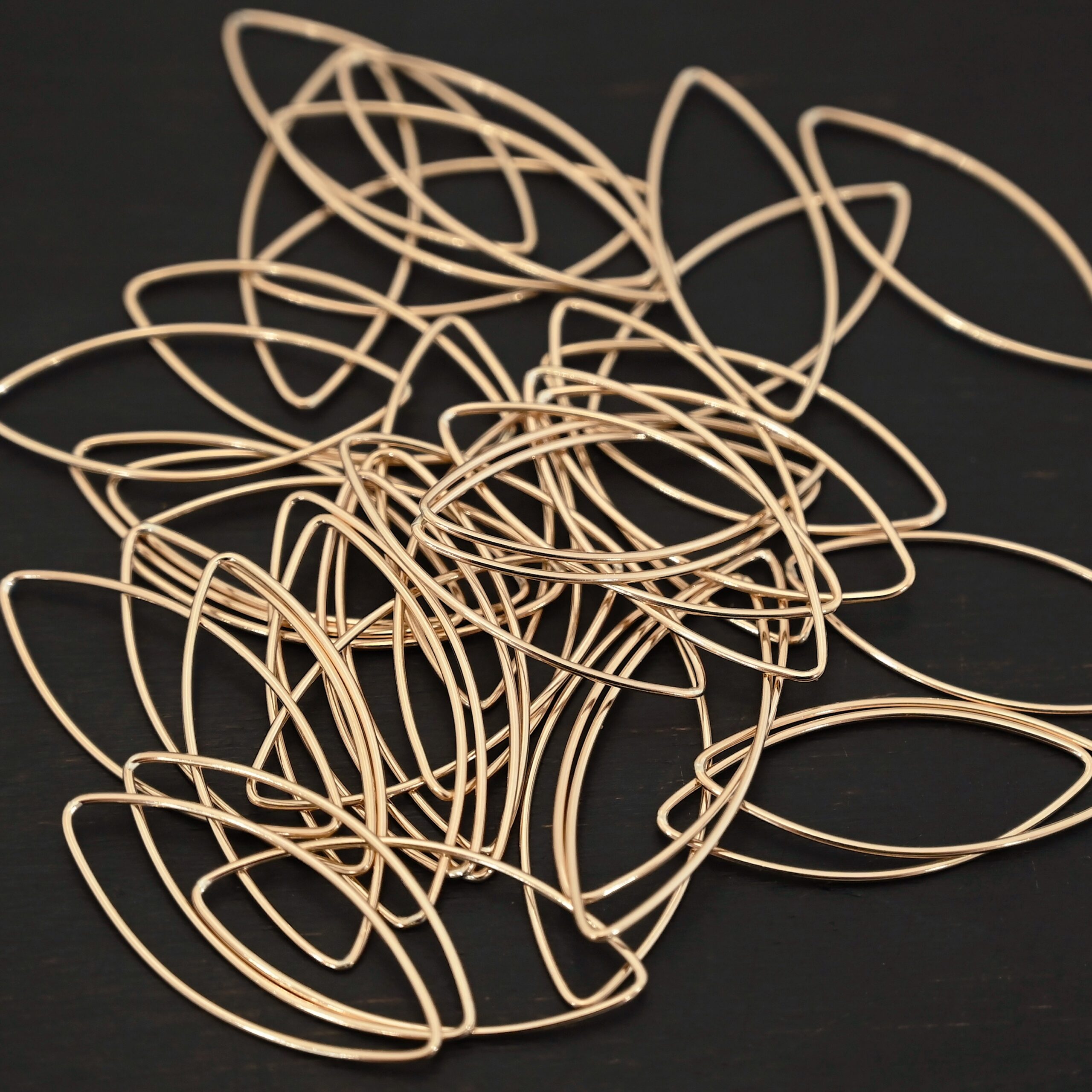 Tina - 14k Gold Filled Marquise Chandelier shown on dark background