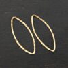 Tina - 14k Gold Filled Marquise Chandelier hammered 29x12mm shown on dark background