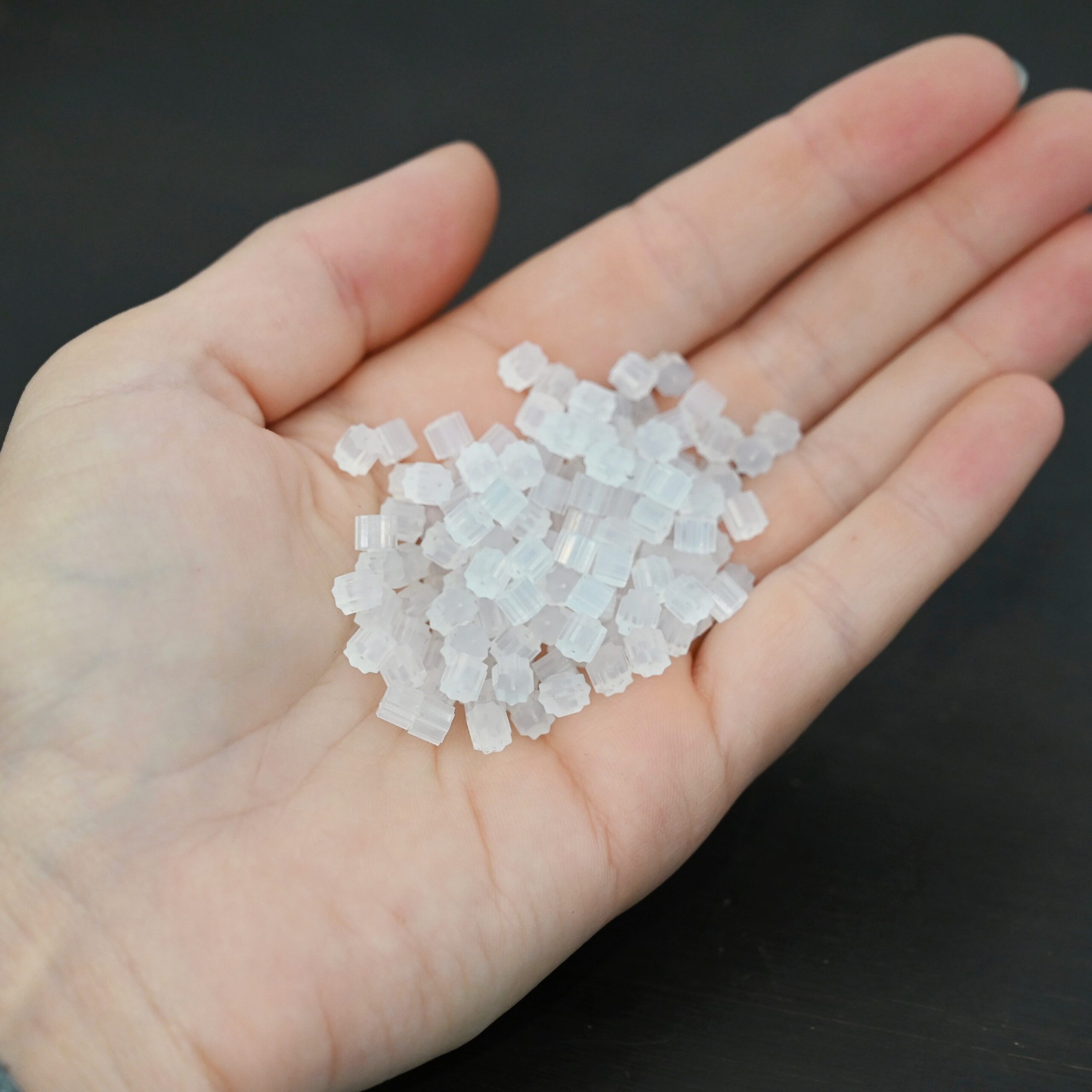 Rubber Earring Backs shown in hand