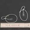 Sterling Silver Farah Chandelier Earring shiny shown by ruler