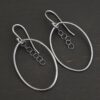 Sterling Silver Farah Chandelier Earring oxidized shown on dark background