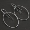 Sterling Silver Farah Chandelier Earring oxidized shown on dark background