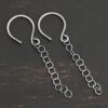 Sterling Silver Fay Dangle Earrings oxidized shown on dark background