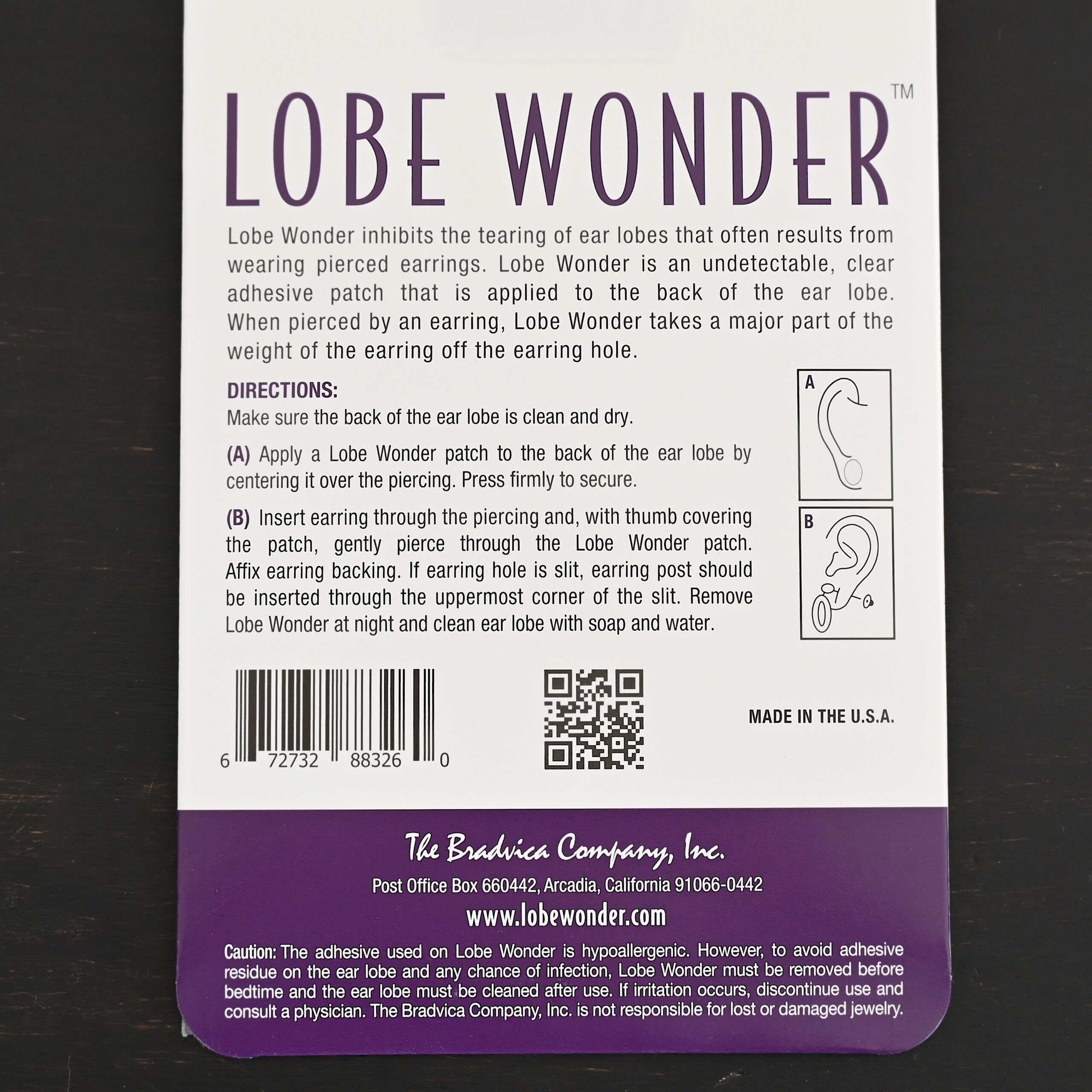 Lobe Wonders box shown on dark background