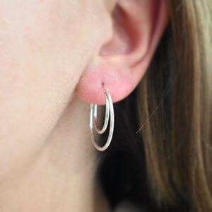 Sterling Silver Infinity Hoop – Fern