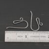 sterling silver Woodlyn Ear Wire - oxidized shown by ruler