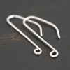 sterling silver Whimsical Ear Wire - shiny shown on dark background