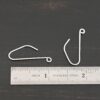 sterling silver Whimsical Ear Wire - shiny 1" shown by ruler