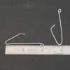 sterling silver Whimsical Ear Wire - shiny 2" shown by ruler