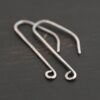 sterling silver Whimsical Ear Wire - oxidized shown on dark background