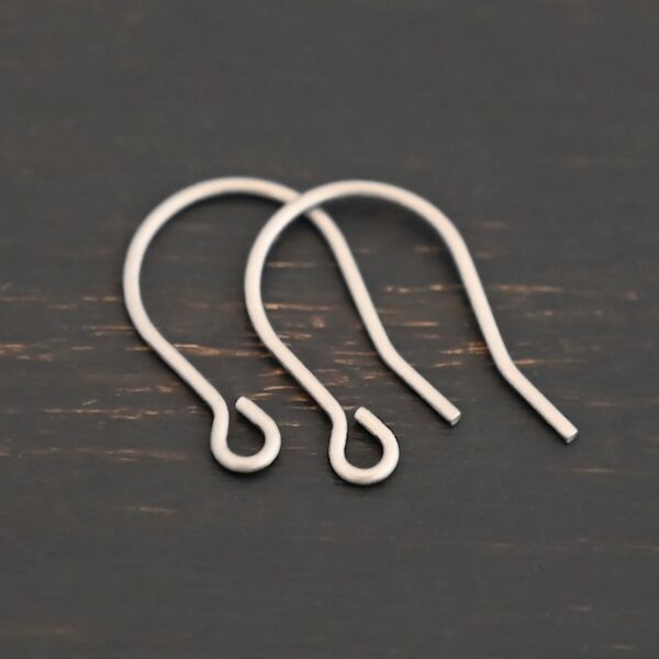 Wednesday Titanium Ear Wire - 16mm shown on dark background