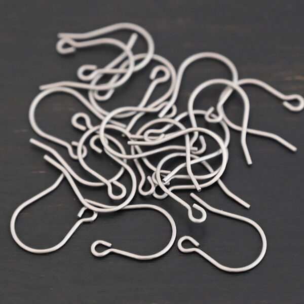 Wednesday Titanium Ear Wire - 16mm shown on dark background