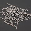 Wednesday Titanium Ear Wire - 23mm shown on dark background