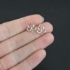Sterling Silver Tillie Filigree Chandelier shiny shown in hand
