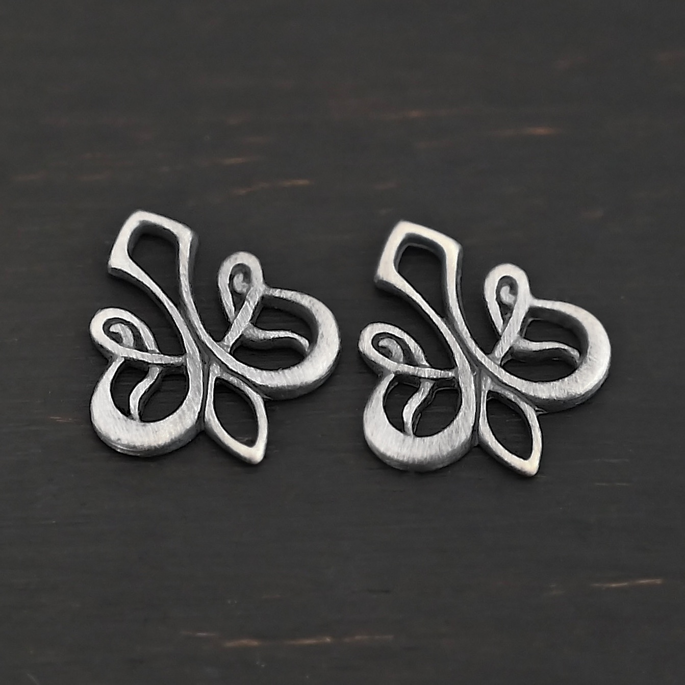 Sterling Silver Tillie Filigree Chandelier oxidized shown on dark background