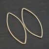 Tina - 14k Gold Filled Marquise Chandelier 38x16mm smooth shown on dark background