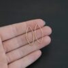 Tina - 14k Gold Filled Marquise Chandelier 29x12mm smooth shown in hand