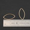 Tina - 14k Gold Filled Marquise Chandelier 20x9mm smooth shown by ruler