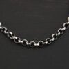 Roxy Rolo Chain oxidized shown on dark background
