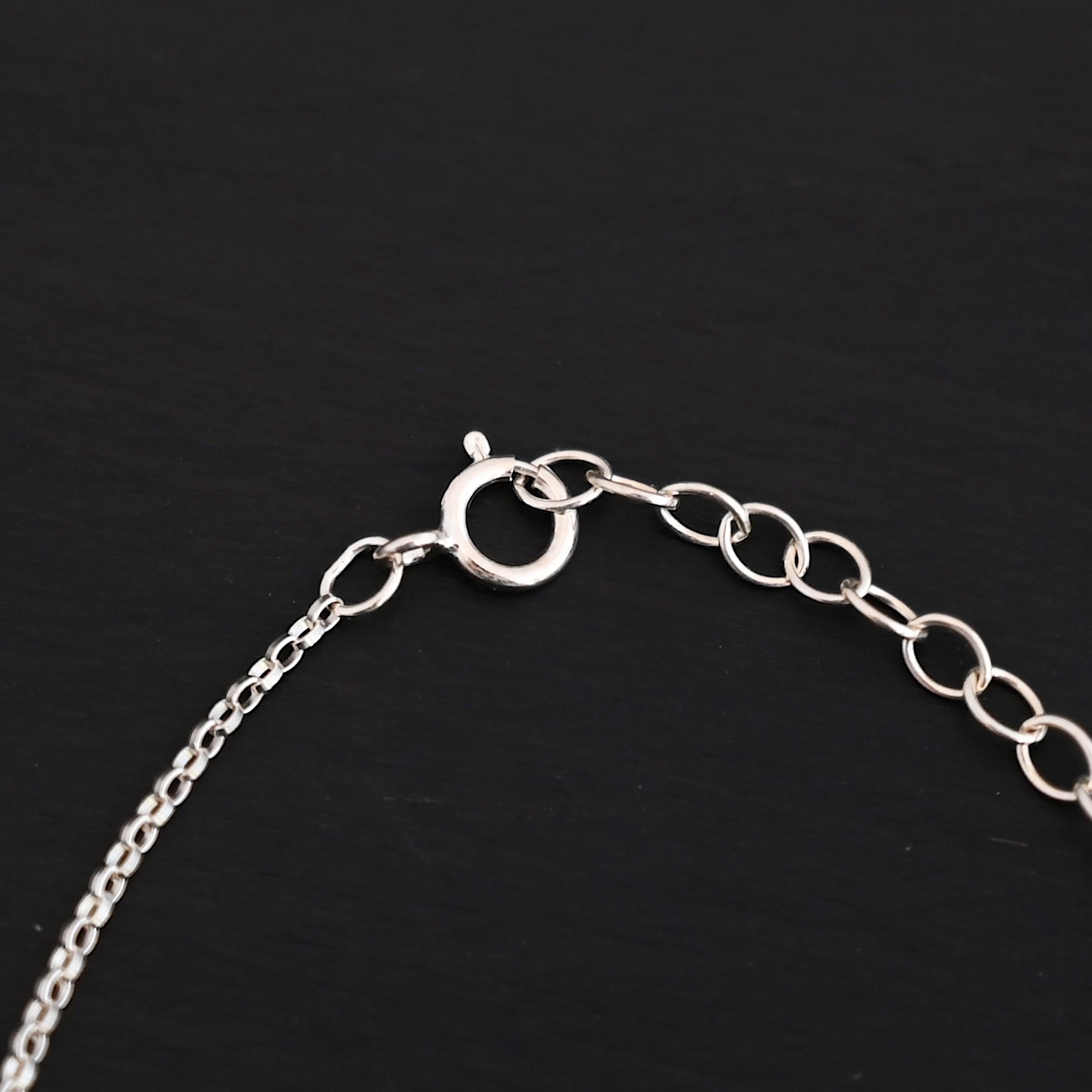 Sterling Silver Cassie Chain - shiny shown on dark background