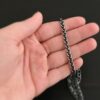 Sterling Silver King Cobra Chain - oxidized shown in hand