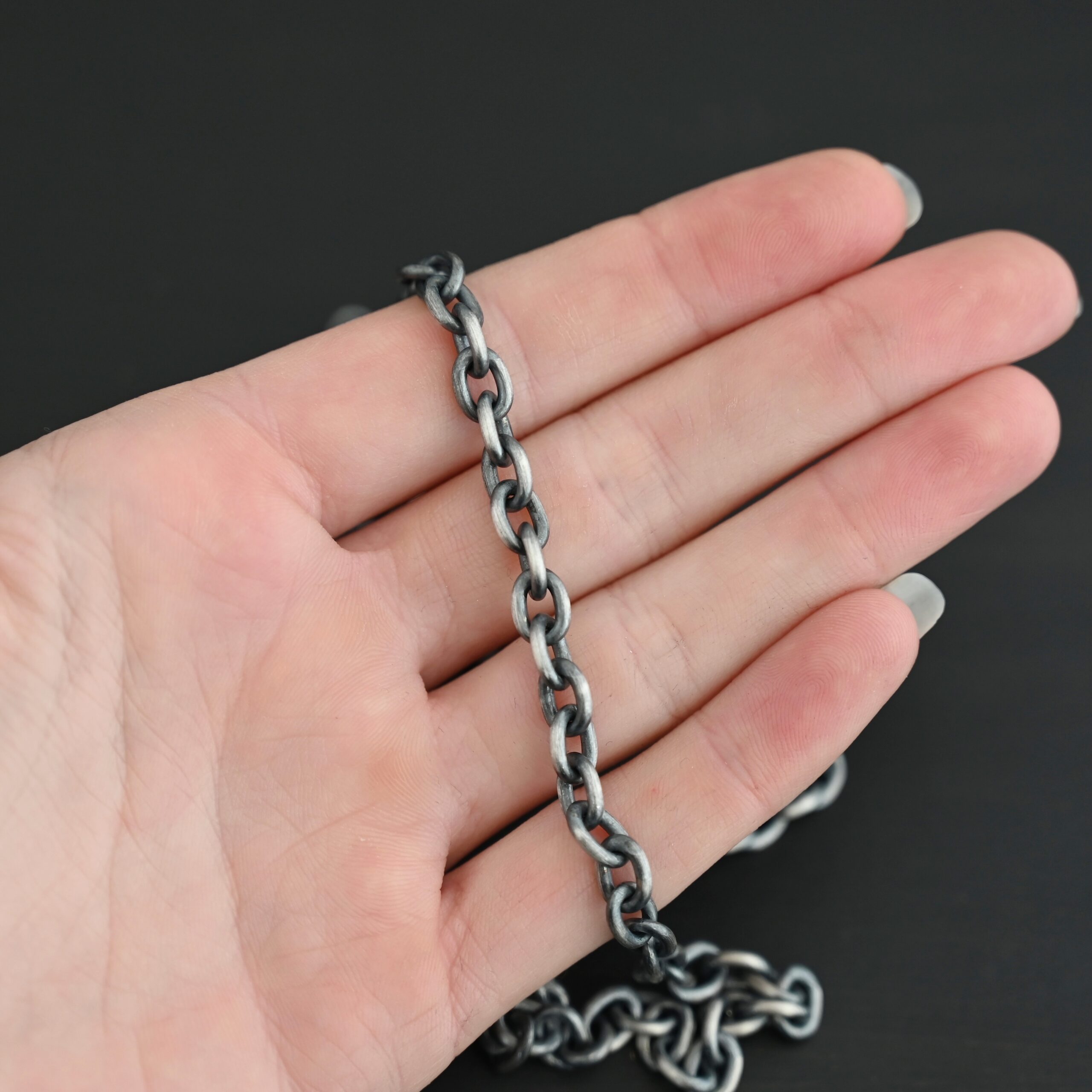 Georgia Chain oxidized shown in hand