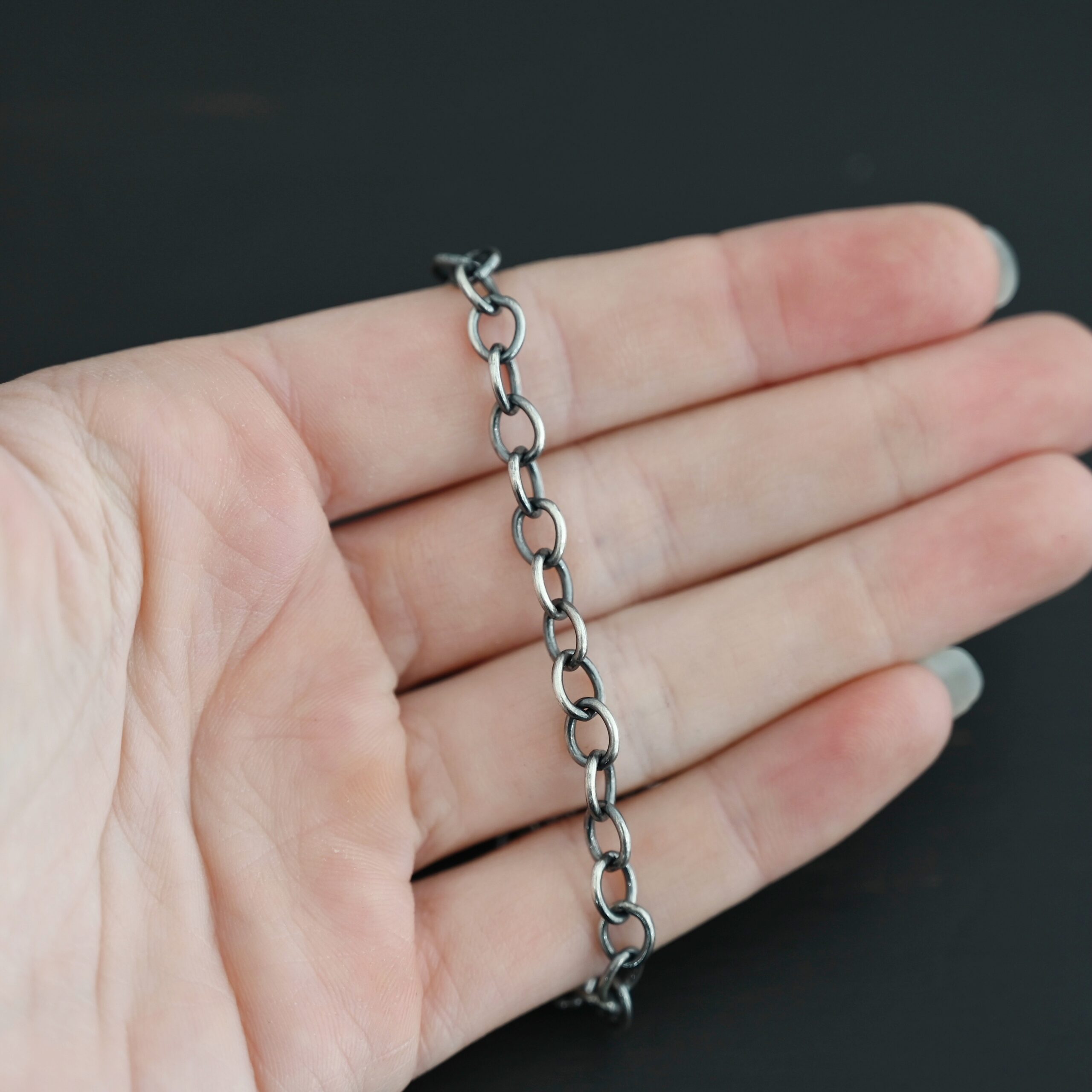 Jay Chain oxidized shown in hand