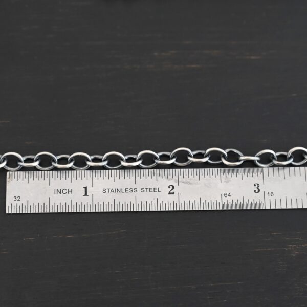 Jay Chain oxidized shown by ruler