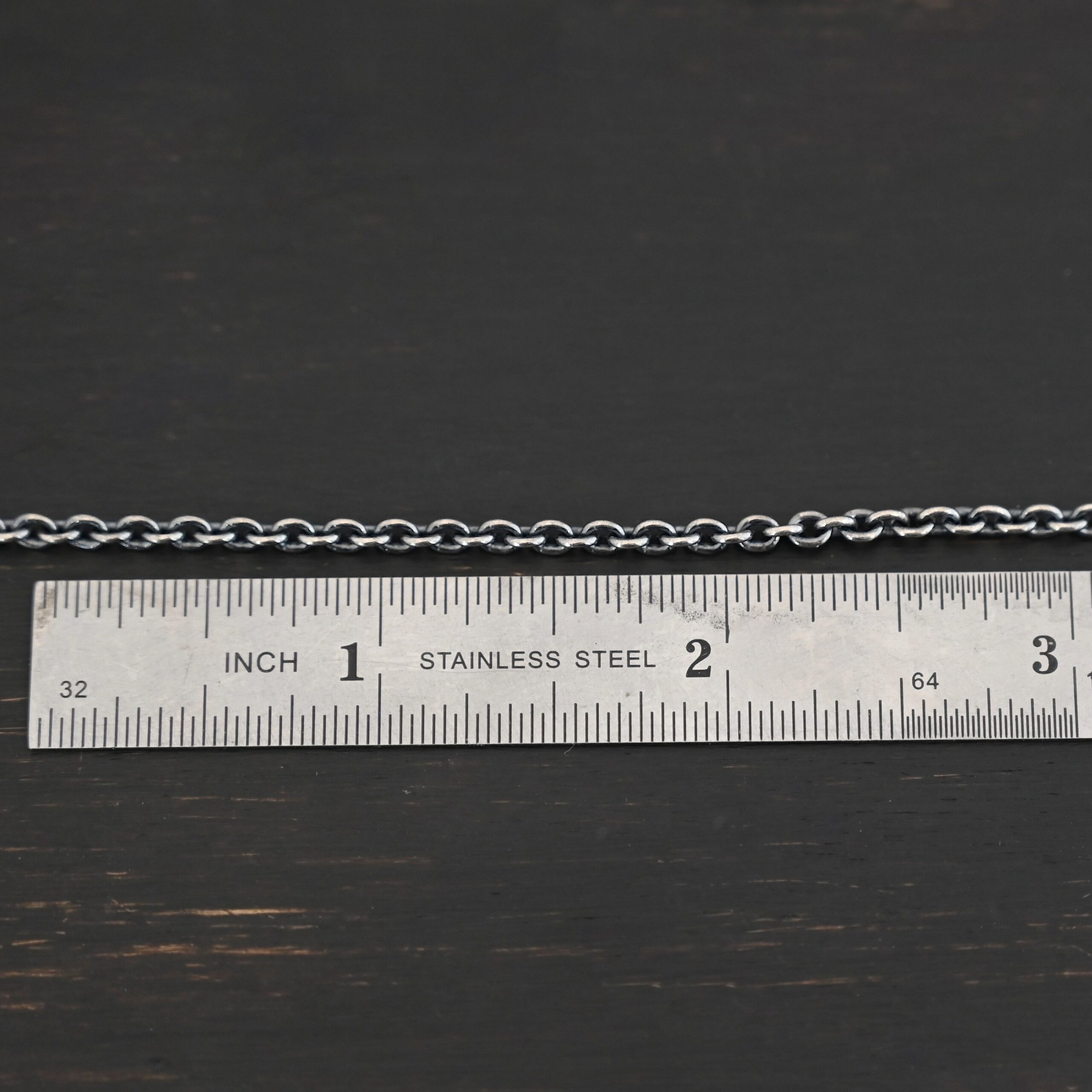 Maria Chain oxidized shown by ruler