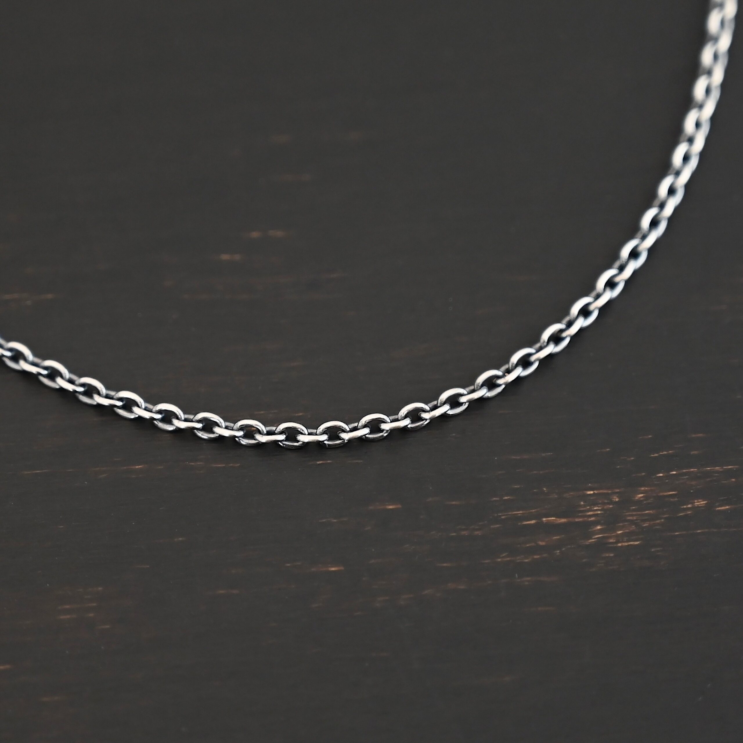 Savannah Chain oxidized shown on dark background