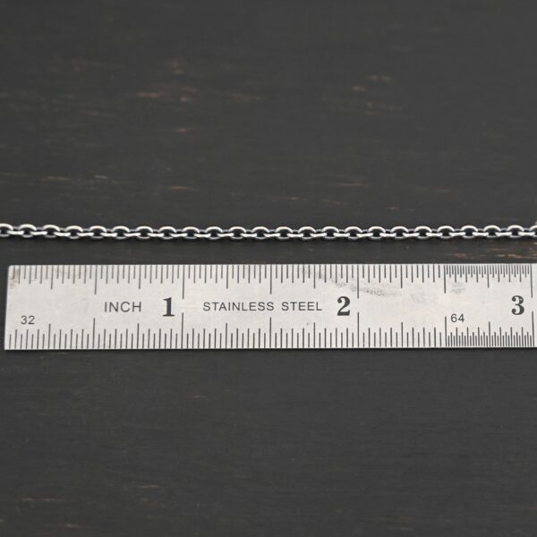 Savannah Chain oxidized shown by ruler
