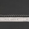 Roxy Rolo Chain oxidized shown by ruler