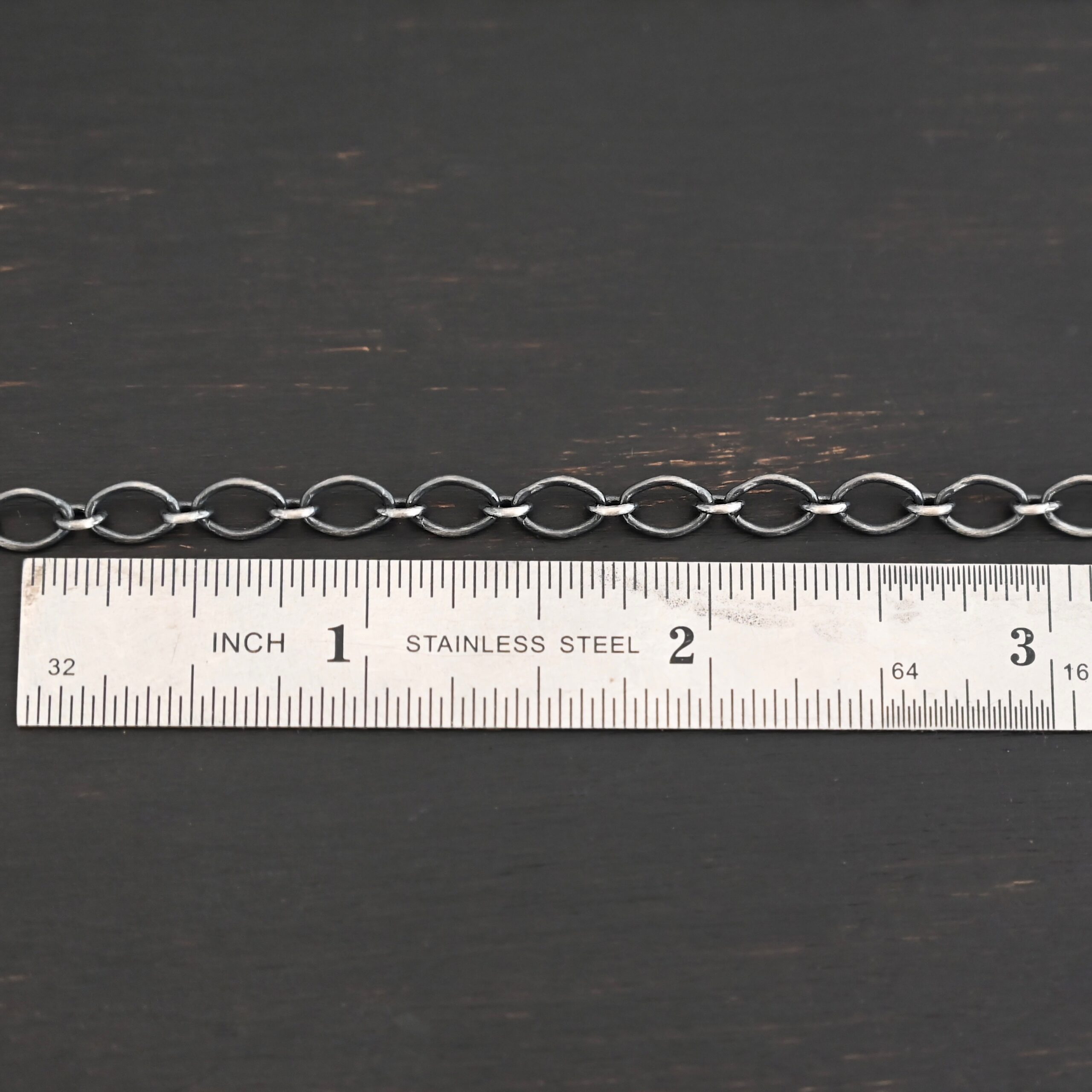 Allie Chain oxidized shown by ruler