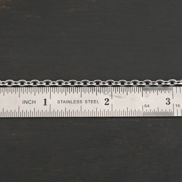 Stainless Steel Simon Chain - shown by ruler