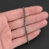 Sterling Silver Briggs Box Chain - oxidized shown in hand