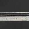 Sterling Silver Briggs Box Chain - shiny & oxidized shown by ruler