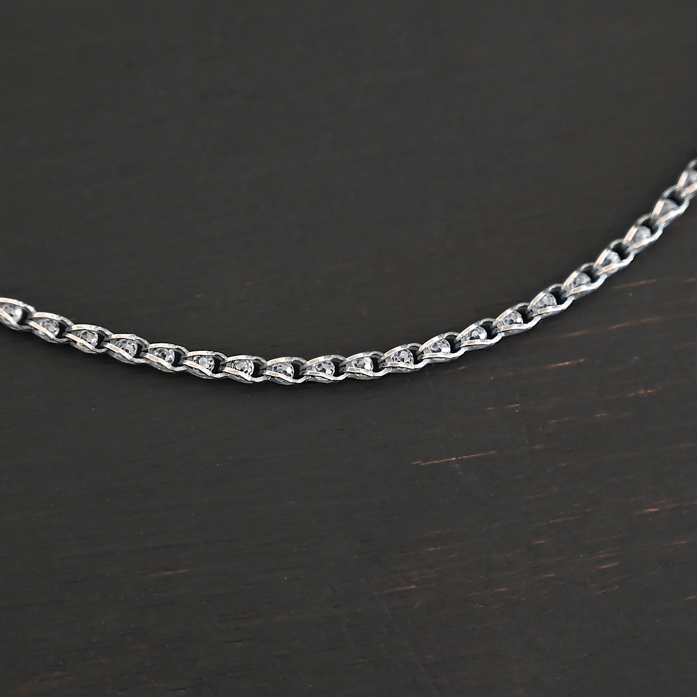 Sterling Silver Scarlett - oxidized shown on dark background