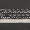 Sterling Silver Sky Chain - shiny & oxidized hammered & smooth shown by ruler