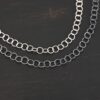 Sterling Silver Round Extension shiny and oxidized shown on dark background