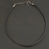 Wren Wire Necklace Oxidized shown on dark background