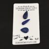 Crappie Lapis cabochon parcel shown on business card