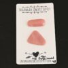 Old Fashioned Pink Opal cabochon parcel shown on business card
