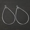 Sterling Silver Tabitha Teardrop Chandelier - oxidized hammered shown on dark background