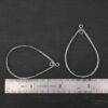 Sterling Silver Tabitha Teardrop Chandelier - oxidized hammered shown by ruler