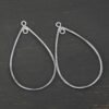 Sterling Silver Tabitha Teardrop Chandelier - oxidized smooth shown on dark background