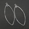 Sterling Silver Tiffany Marquise Chandelier - smooth oxidized shown on dark background