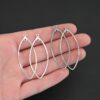 Sterling Silver Tiffany Marquise Chandelier - smooth shown in hand