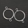Sterling Silver Taylor Round Chandelier oxidized hammered shown on dark background