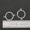 Sterling Silver Taylor Round Chandelier shiny hammered shown by ruler