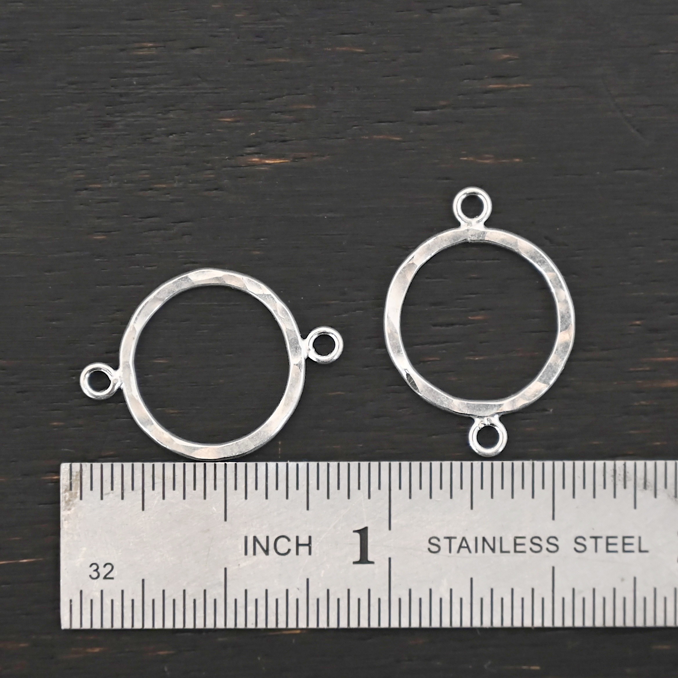 Taylor Round Chandelier hammered shiny Sterling Silver Taylor Round Chandelier shiny hammered shown by ruler